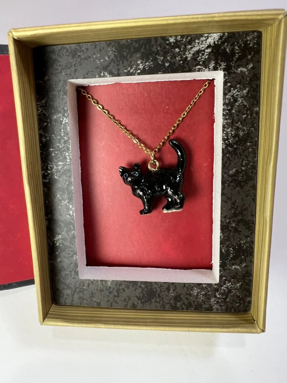 NIB Camp Hollow Black Cat Necklace